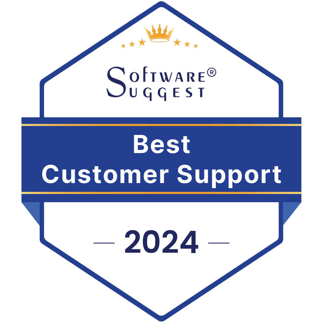 SoftwareSuggest Best Support Award